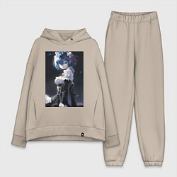 Женский костюм оверсайз Жизнь с нуля в альтернативном мире Рем