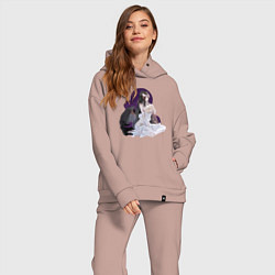 Женский костюм оверсайз Повелитель Альбедо, цвет: пыльно-розовый — фото 2