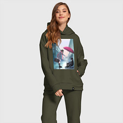 Женский костюм оверсайз Хиёри Ики Ято, цвет: хаки — фото 2