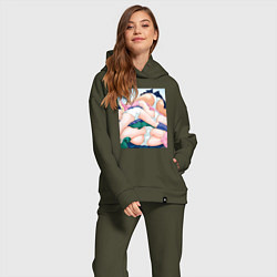 Женский костюм оверсайз Senpai секси, цвет: хаки — фото 2