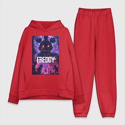 Женский костюм оверсайз Freddy - мишка Фредди, цвет: красный