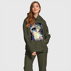 Женский костюм оверсайз Сэнку Исигами, цвет: хаки — фото 2