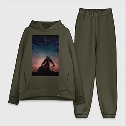 Женский костюм оверсайз Усянь Вэй Старейшина Илина, цвет: хаки