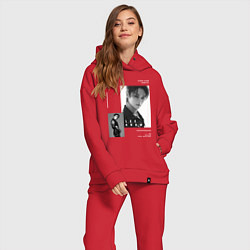 Женский костюм оверсайз Stray kids Lee Know, цвет: красный — фото 2