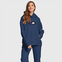 Женский костюм оверсайз BMW logo sport steel, цвет: тёмно-синий — фото 2