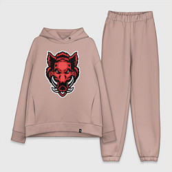 Женский костюм оверсайз Красный боров