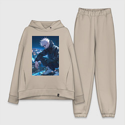 Женский костюм оверсайз Магическая битва Сатору Годзё арт