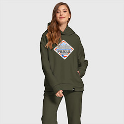 Женский костюм оверсайз Prague, цвет: хаки — фото 2