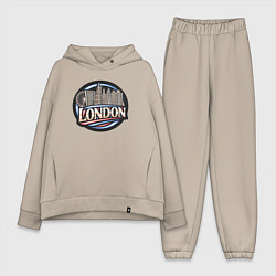 Женский костюм оверсайз City London, цвет: миндальный