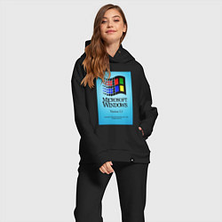 Женский костюм оверсайз Windows 3, цвет: черный — фото 2
