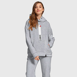 Женский костюм оверсайз Хитрая лиса в рамке, цвет: меланж — фото 2