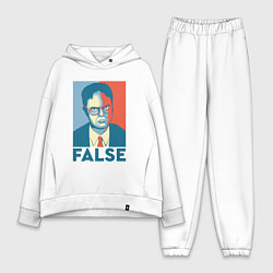 Женский костюм оверсайз Dwight false - офис, цвет: белый