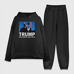Женский костюм оверсайз Дональд Трамп, цвет: черный