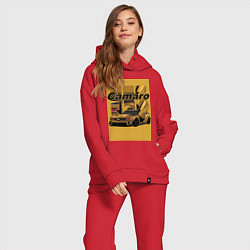Женский костюм оверсайз Chevrolet Camaro авто, цвет: красный — фото 2