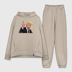 Женский костюм оверсайз Речь Трампа