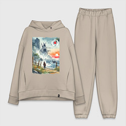 Женский костюм оверсайз Ghost of Tsushima - watercolor