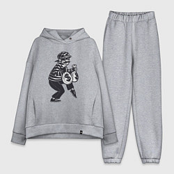 Женский костюм оверсайз Вор с мешками денег