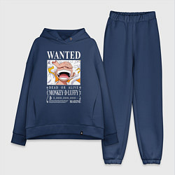 Женский костюм оверсайз Monkey D Luffy - wanted, цвет: тёмно-синий