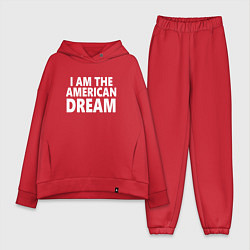 Женский костюм оверсайз Надпись на английском: я американская мечта