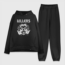 Женский костюм оверсайз The Killers rock dog, цвет: черный