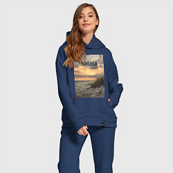 Женский костюм оверсайз Natalia закат, цвет: тёмно-синий — фото 2