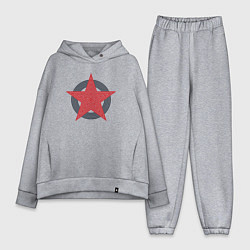 Женский костюм оверсайз Red star symbol
