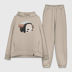 Женский костюм оверсайз Панда спит на ветке