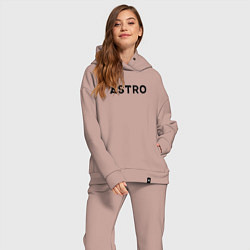 Женский костюм оверсайз Astro, цвет: пыльно-розовый — фото 2