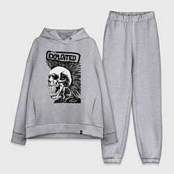 Женский костюм оверсайз The exploited skull, цвет: меланж