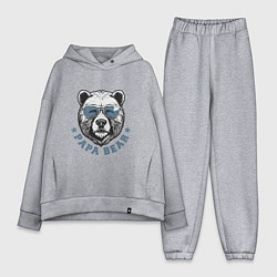 Женский костюм оверсайз Папа медведь в очках