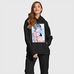 Женский костюм оверсайз Геншин Эола Лоуренс, цвет: черный — фото 2