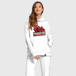 Женский костюм оверсайз Рыбка хищник, цвет: белый — фото 2