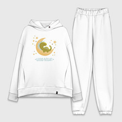 Женский костюм оверсайз Динозаврик спит на луне