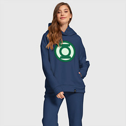 Женский костюм оверсайз Green lantern logo, цвет: тёмно-синий — фото 2