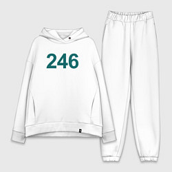 Женский костюм оверсайз 246 - Игра в кальмара, цвет: белый