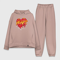 Женский костюм оверсайз Honey heart, цвет: пыльно-розовый