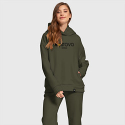 Женский костюм оверсайз Жостово, цвет: хаки — фото 2