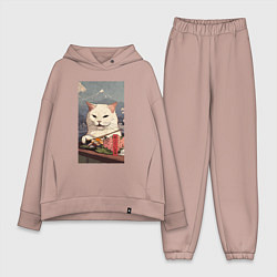 Женский костюм оверсайз Cat meme - japan style