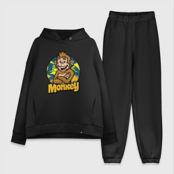 Женский костюм оверсайз Monkey jungle