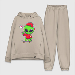 Женский костюм оверсайз Пришелец скейтбордист