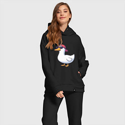 Женский костюм оверсайз Duck swag, цвет: черный — фото 2