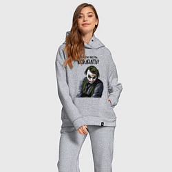 Женский костюм оверсайз Мозги есть показать, цвет: меланж — фото 2