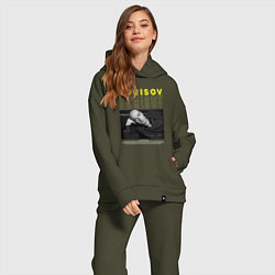 Женский костюм оверсайз Юра Борисов, цвет: хаки — фото 2