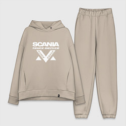 Женский костюм оверсайз Scania truck driver, цвет: миндальный