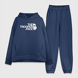 Женский костюм оверсайз The trooper face, цвет: тёмно-синий