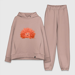 Женский костюм оверсайз Сartoon monster fluffy orange
