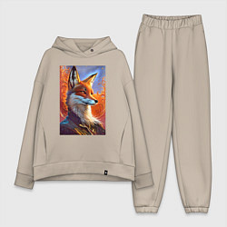 Женский костюм оверсайз Fox fashionista - ai art fantasy