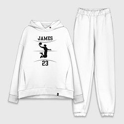 Женский костюм оверсайз James 23, цвет: белый