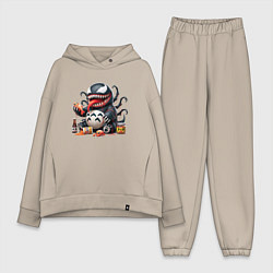 Женский костюм оверсайз Вентоторо - коллаба, цвет: миндальный