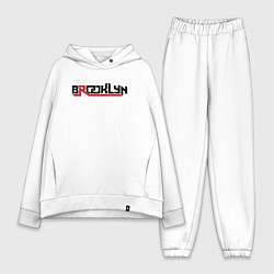 Женский костюм оверсайз Brooklyn USA, цвет: белый